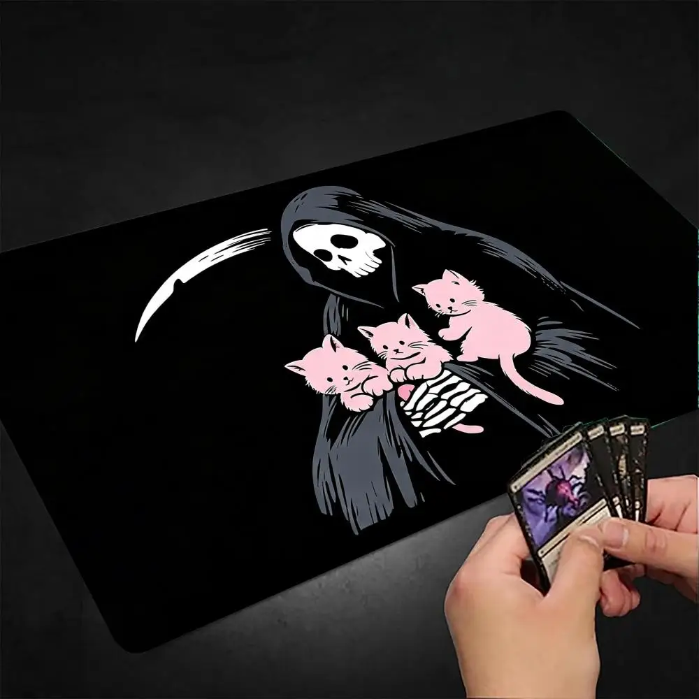 분홍색 아기 고양이를 들고 있는 사신 그림이 그려진 게 - Pc Gaming Pink 리뷰 및 가격